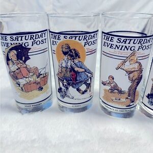 1987 VTG Saturday Evening Post Arby's Summer Scenes Collection Drinking Glasses